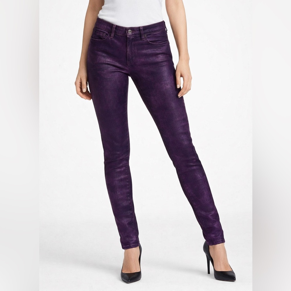 7 For All Mankind Coated Skinny Jeans size 26